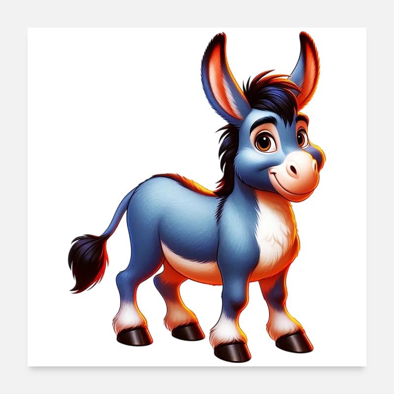 Esel-Maultier Poster 60x60 cm