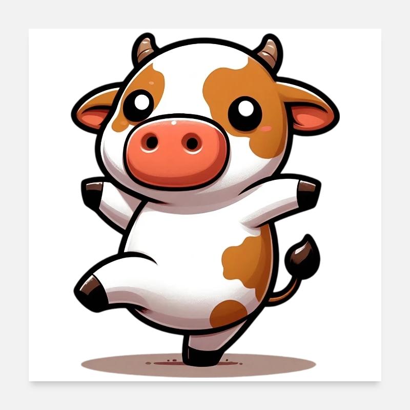 Vache Poster 60 x 60 cm