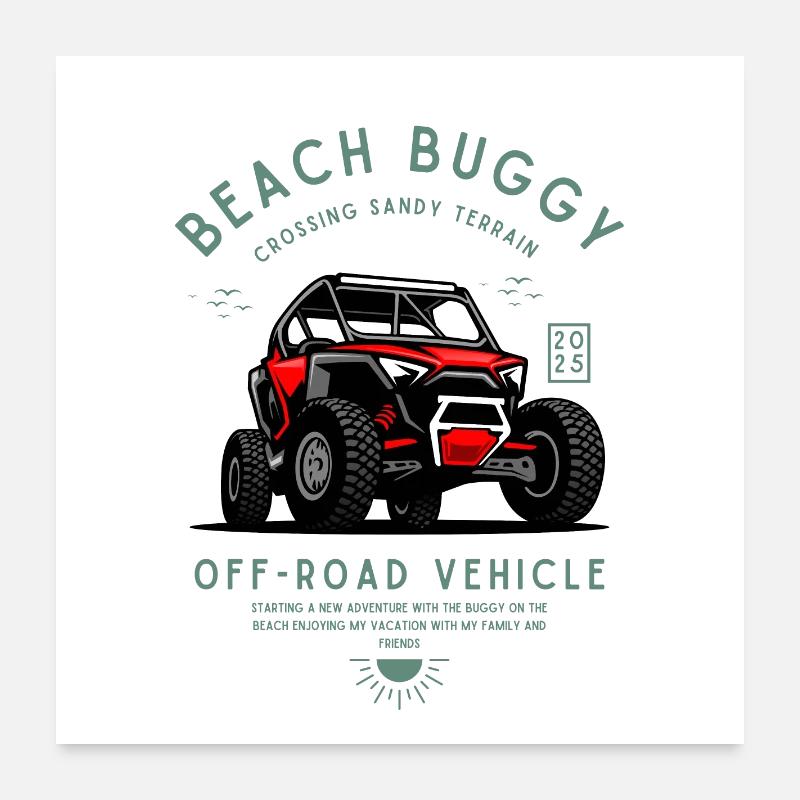 Buggy beach buggy dune off road vehicle Poster 24" x 24" (60x60 cm)