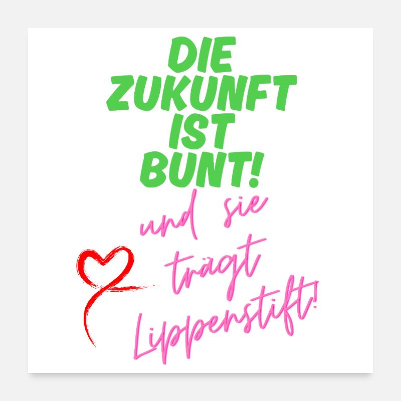 Zukunft Poster 60x60 cm