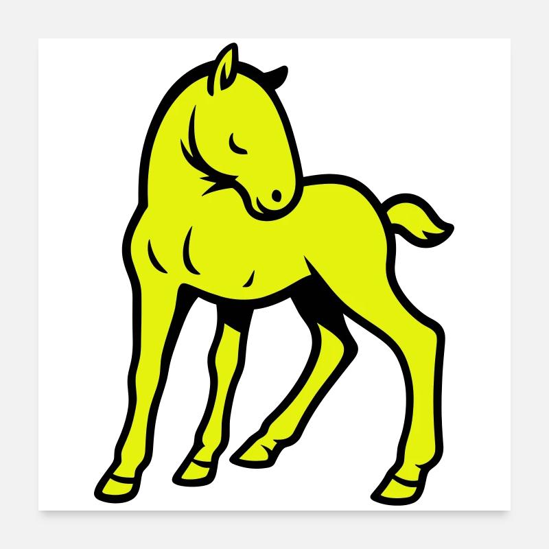 Cheval mignon Poster 60 x 60 cm