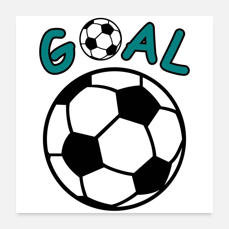 Football avec lettrage Goal Poster 60 x 60 cm