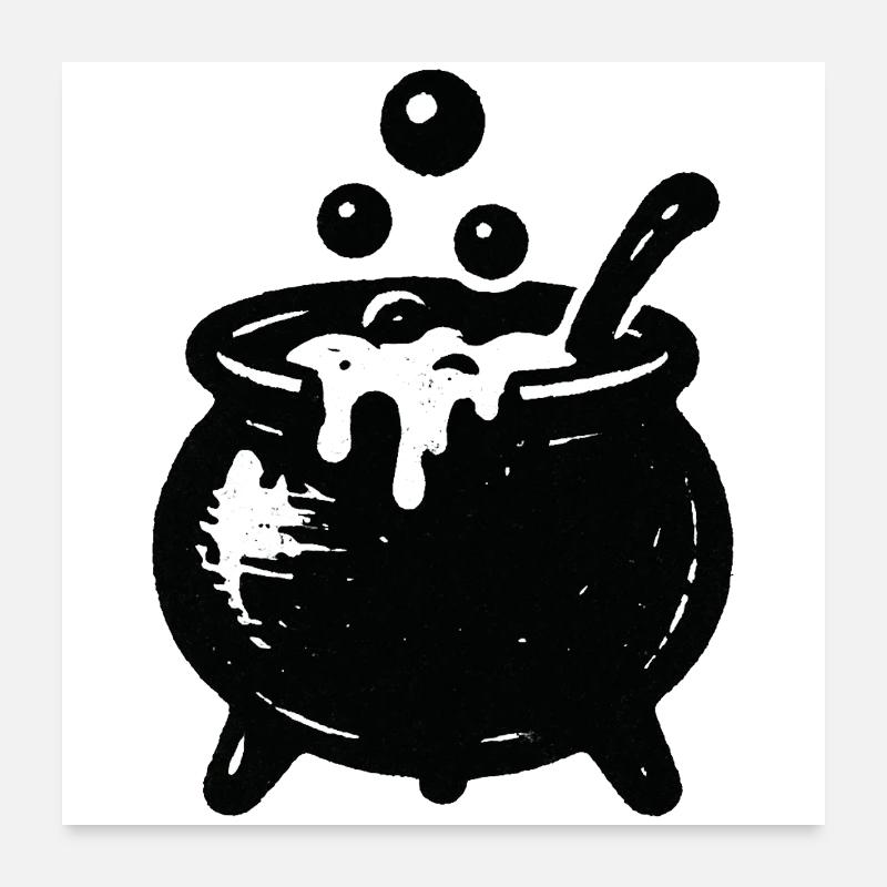 Witch's Cauldron Bubble Magic Poster 24" x 24" (60x60 cm)