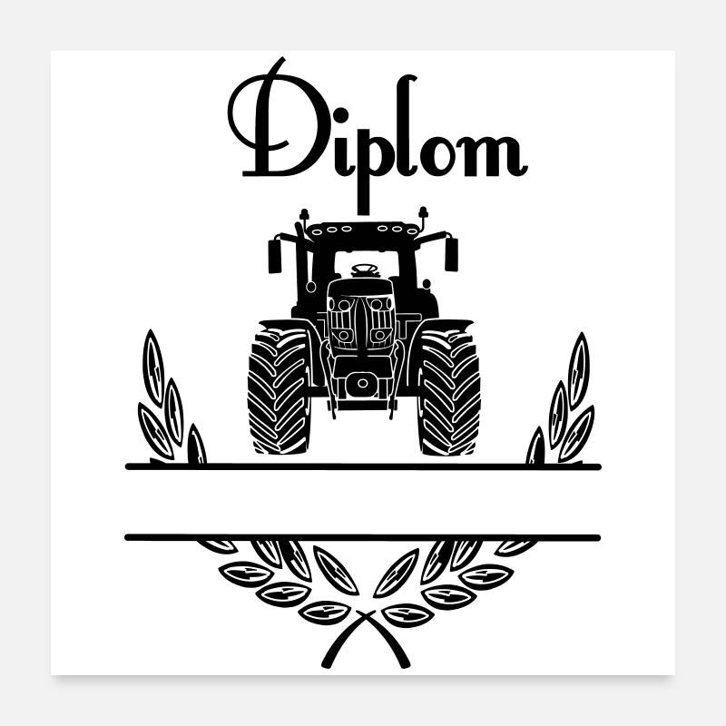 Diplom Tractor – Namespace Poster 24" x 24" (60x60 cm)