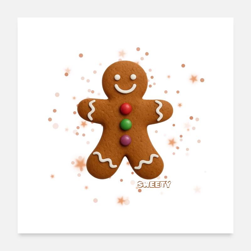 SWEETY Lebkuchen Poster 60x60 cm