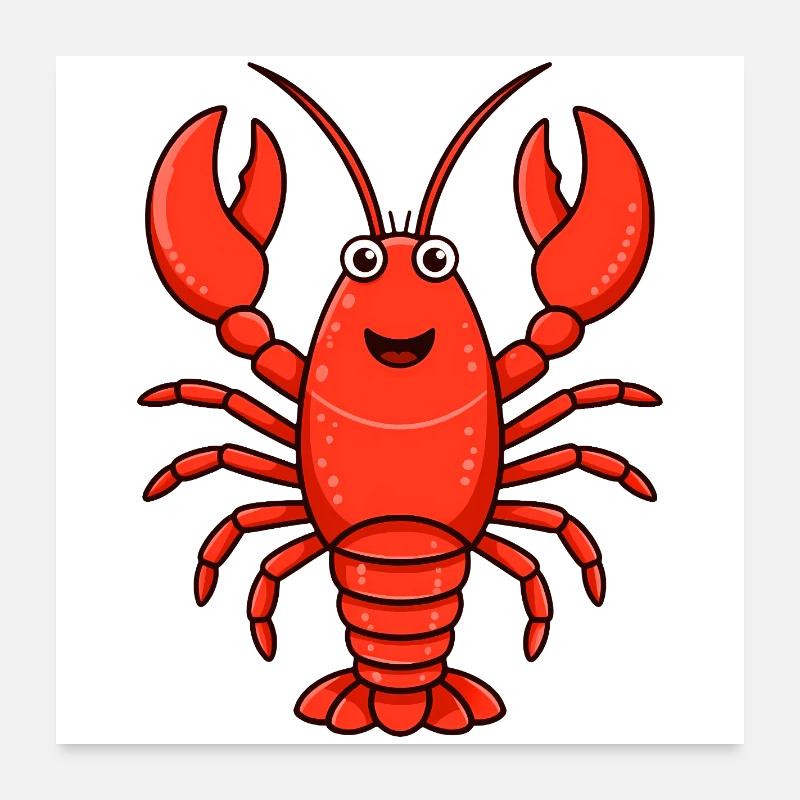 Costume drôle d’animal de carnaval de carnaval de homard Poster 60 x 60 cm
