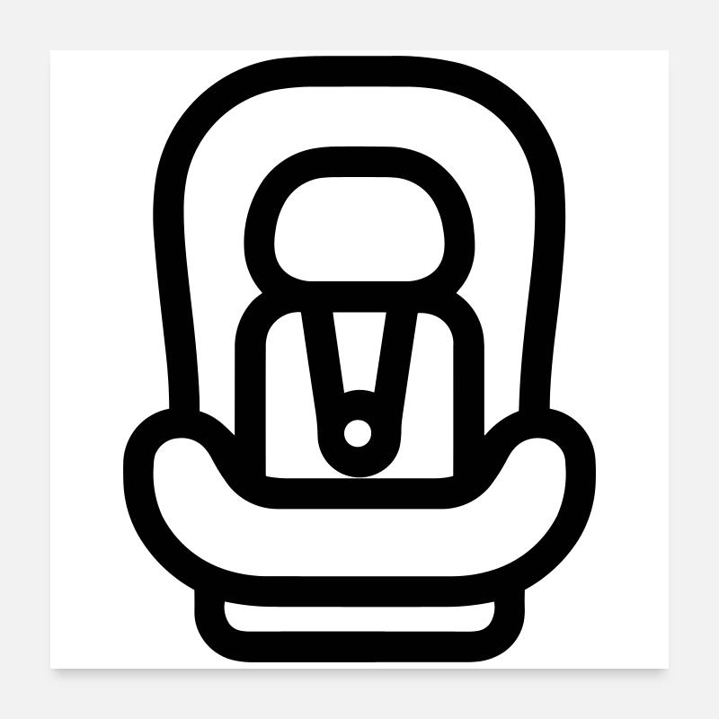 Kindersitz Poster 60x60 cm