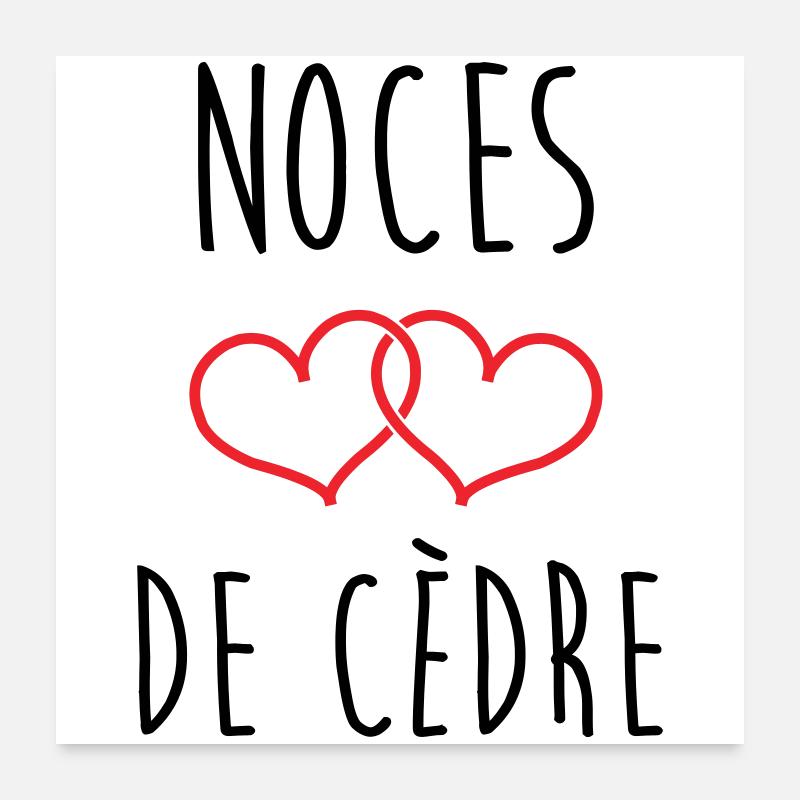 Noces de cèdre – 49 ans de mariage Poster 60 x 60 cm