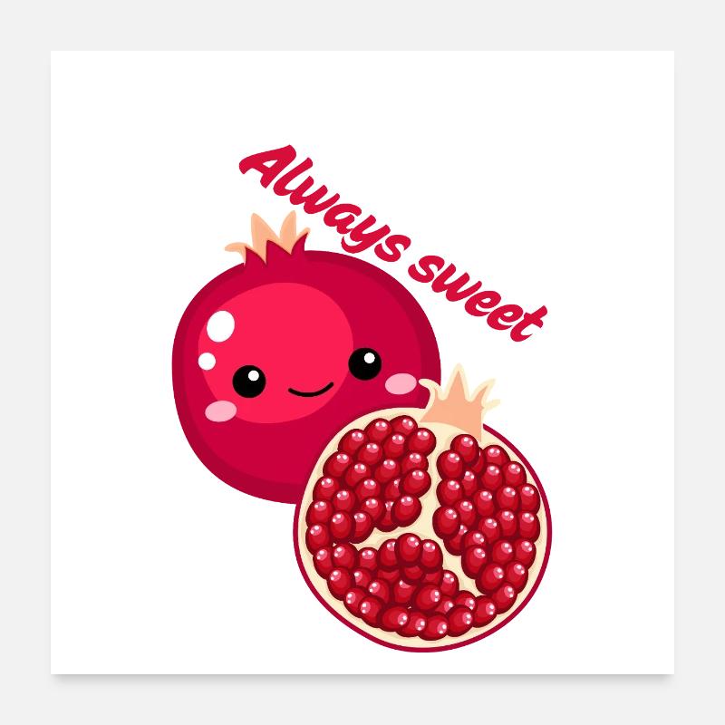 Always Sweet Pomegranate Charm Poster 60x60 cm