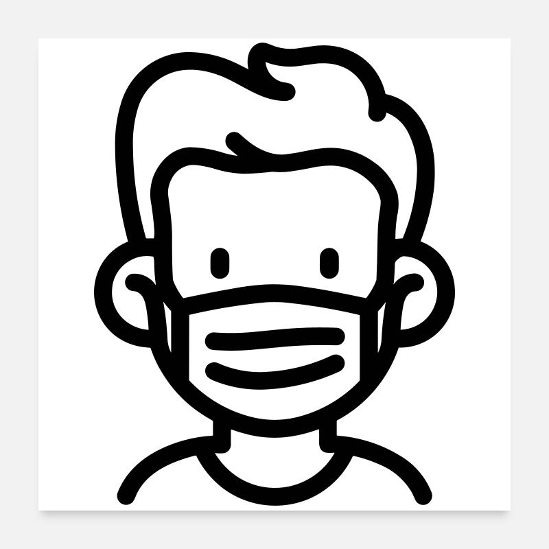 mask Poster 24" x 24" (60x60 cm)