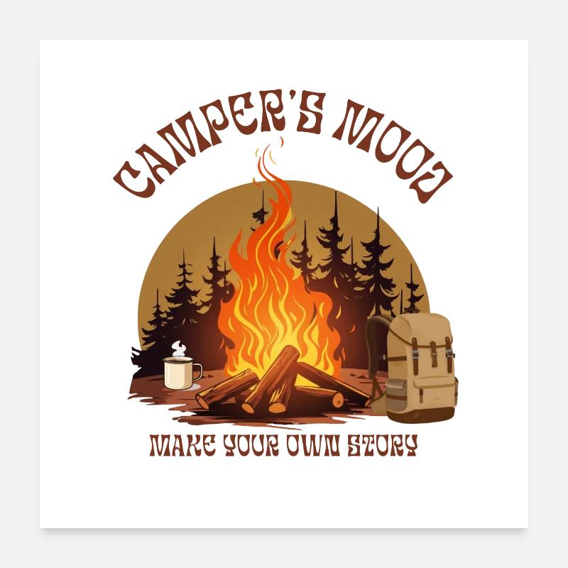 Camper's mood Poster 60 x 60 cm