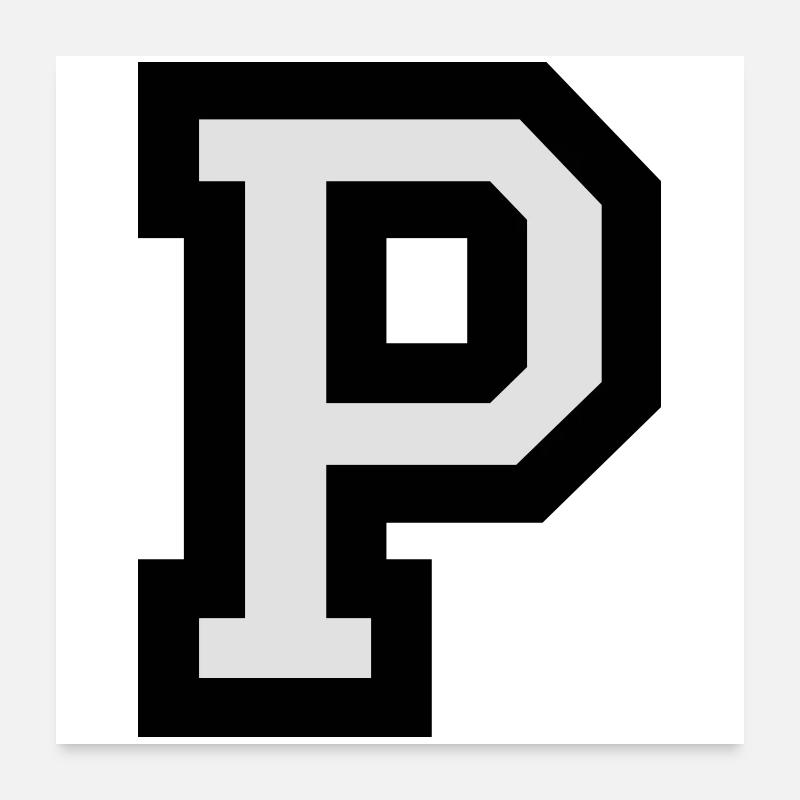 Buchstabe P Poster 60x60 cm