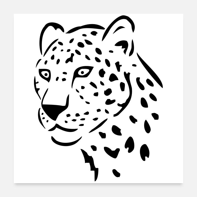 leopard Poster 24" x 24" (60x60 cm)