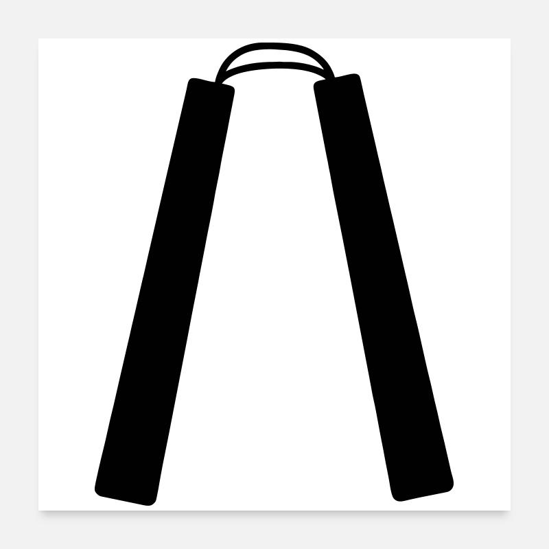 NUNCHAKU Poster 60x60 cm
