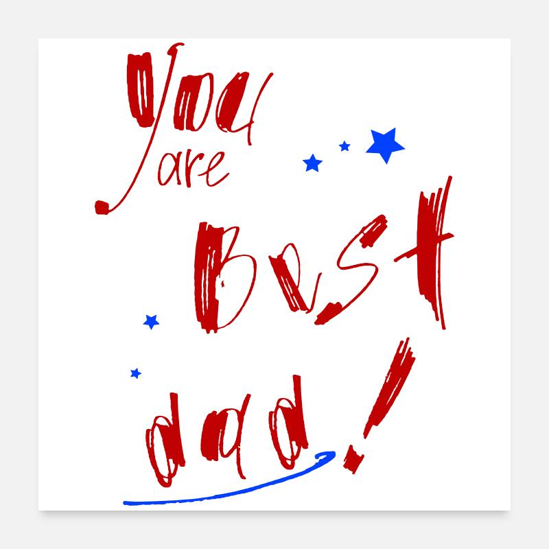 Best Dad , bester Papa Poster 60x60 cm