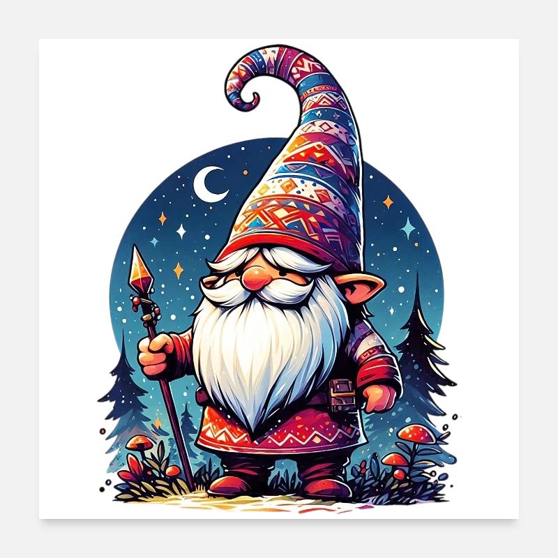 Gnom-Goblin-Elf Poster 60x60 cm