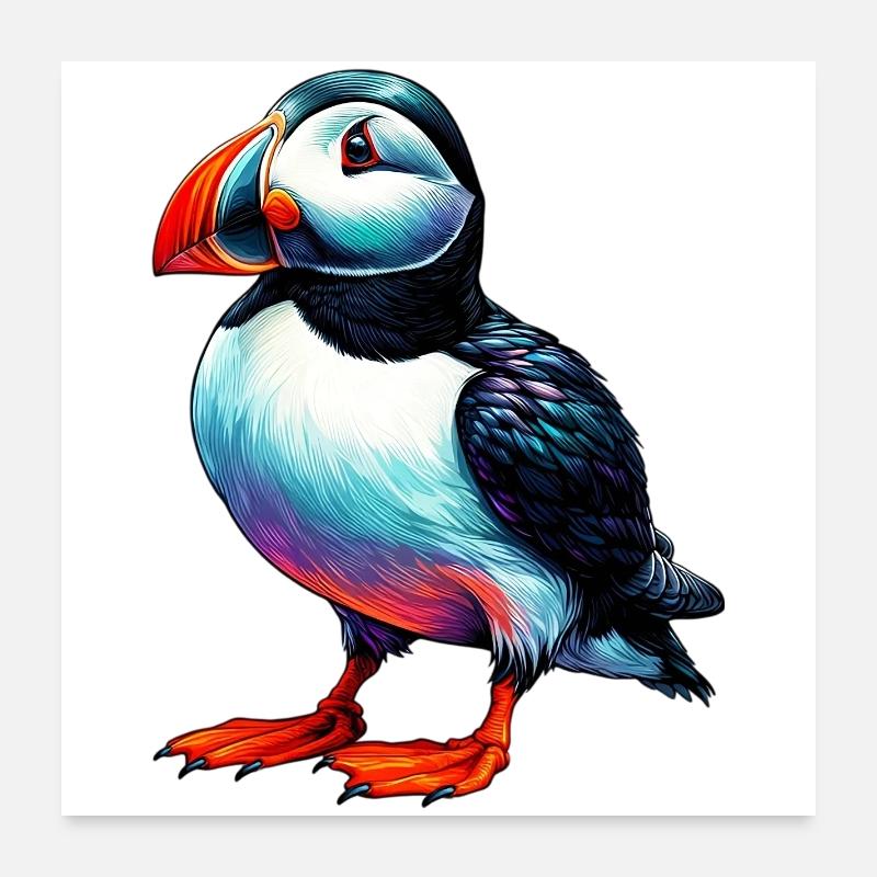 Papageitaucher Poster 60x60 cm