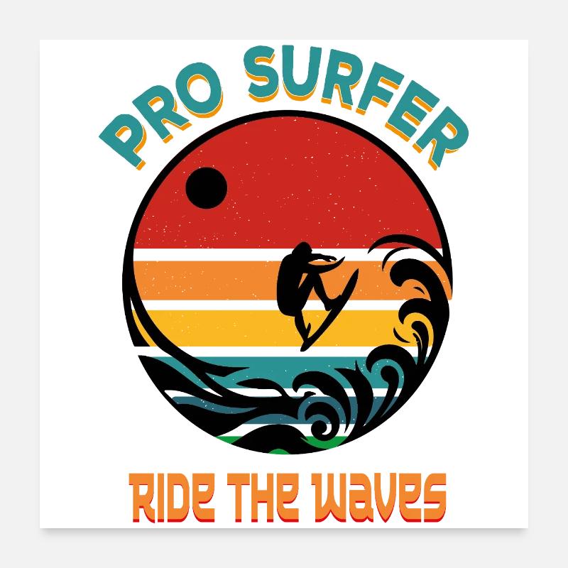 Pro Surfer Poster 24" x 24" (60x60 cm)