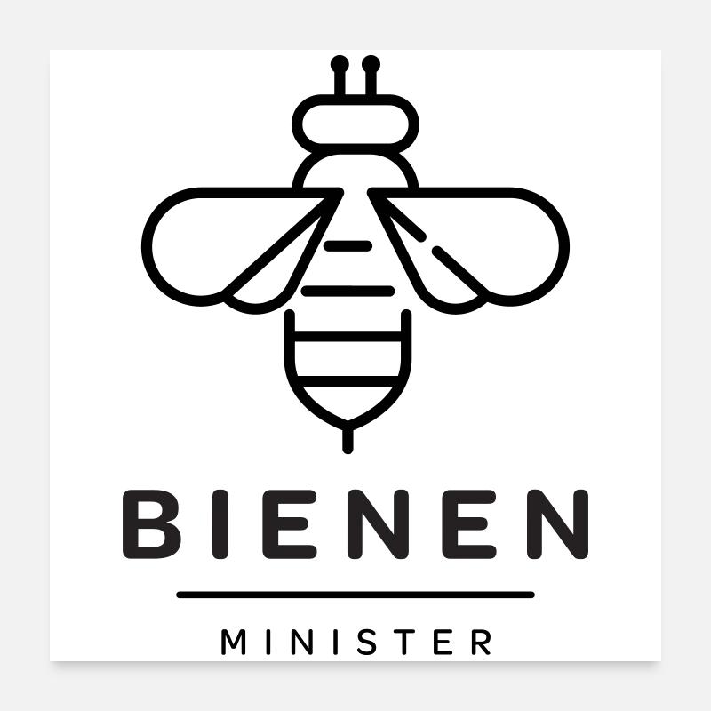 Bienenminister_ZW Poster 60 x 60 cm