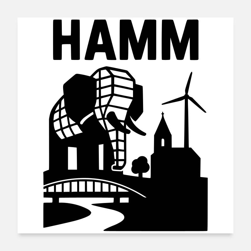 Monument de Hamm Westphalie Poster 60 x 60 cm