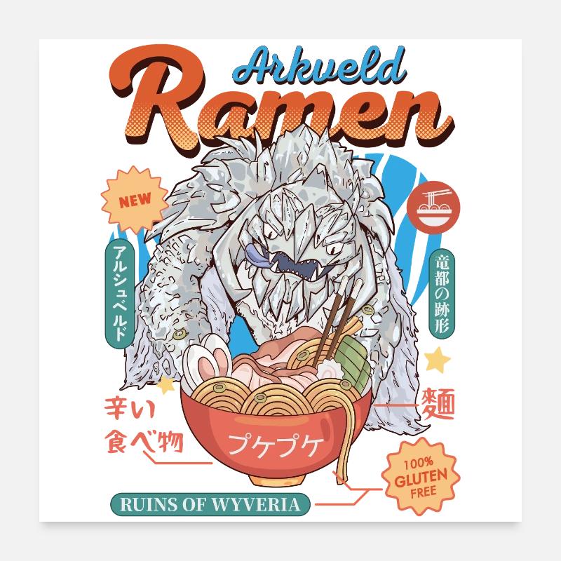 Monster Ramen Poster 60x60 cm