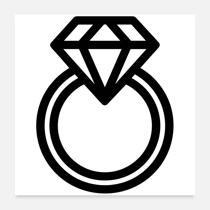 Diamantring Poster 60x60 cm