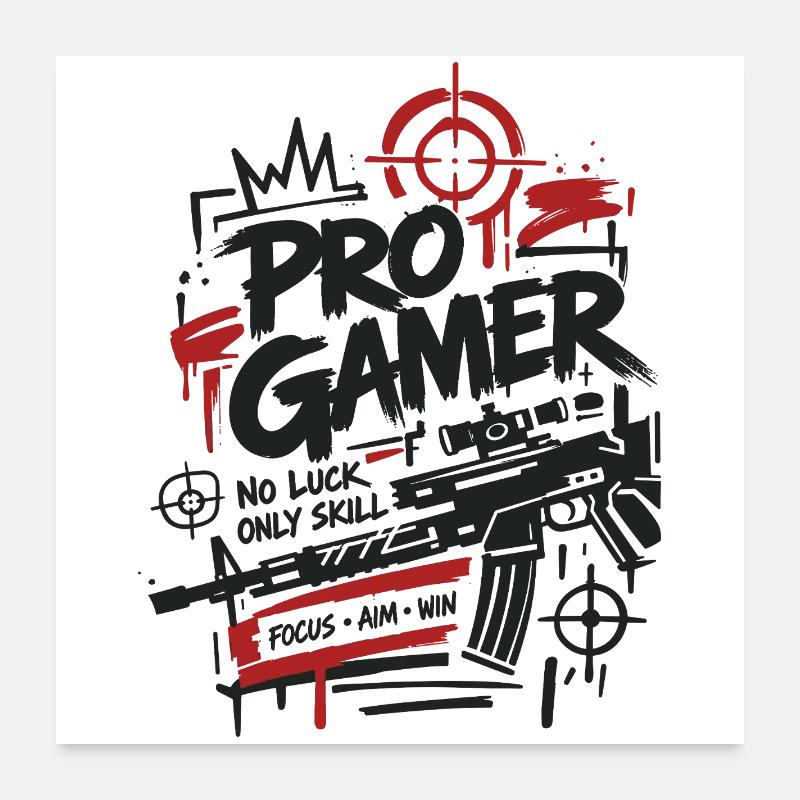 Graphismes de manette Gaming Lover Poster 60 x 60 cm