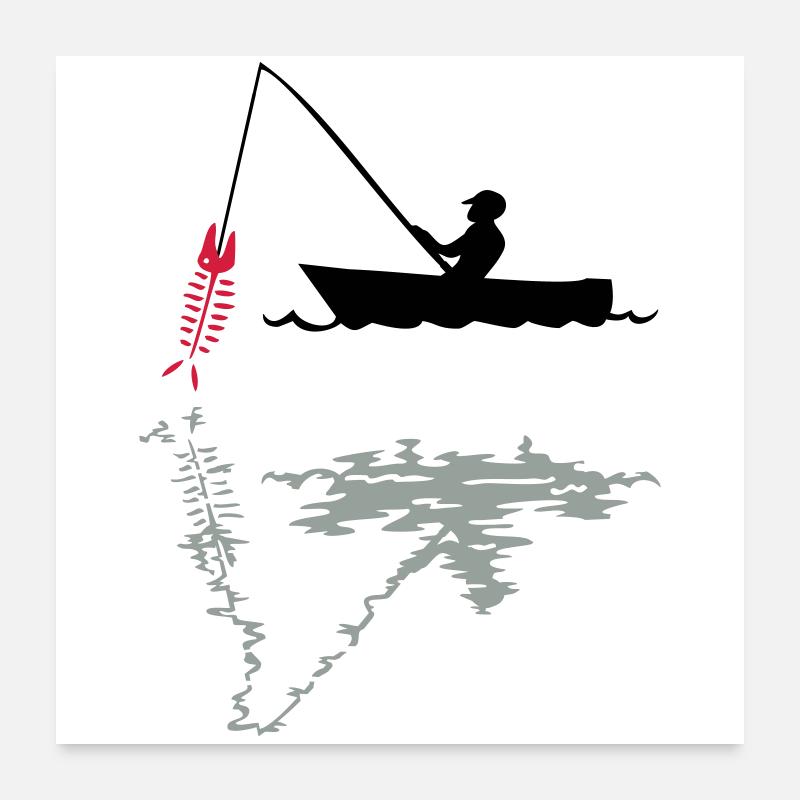 pêcheur Poster 60 x 60 cm