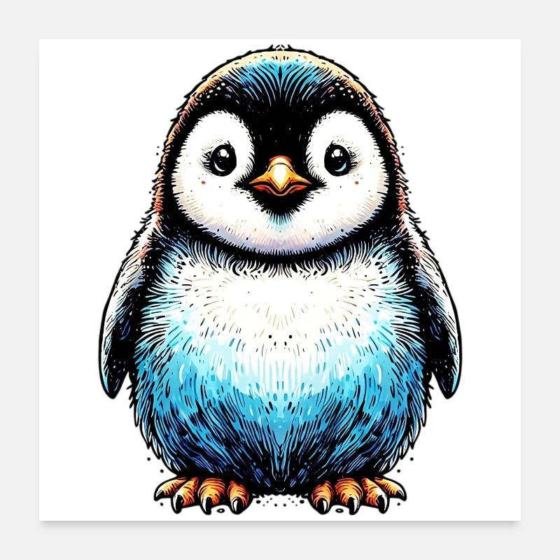 Pinguin Poster 60x60 cm