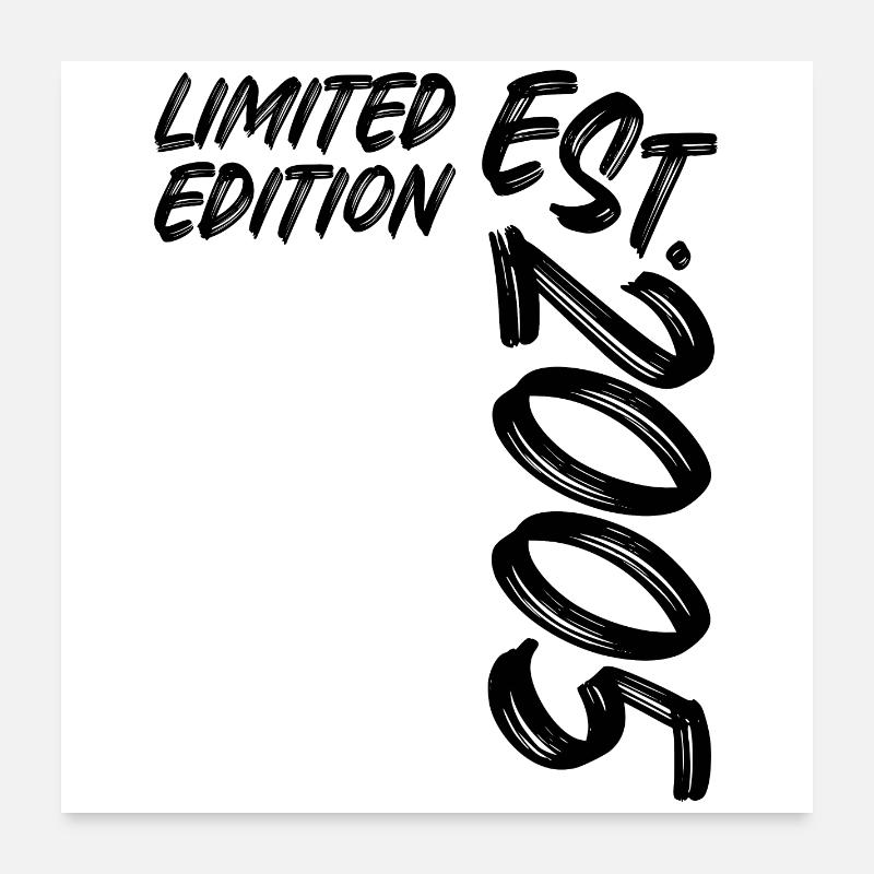 Limited Edition Est. 2005 Poster 24" x 24" (60x60 cm)
