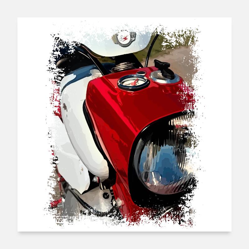 Zweitaktlegende Poster 60x60 cm