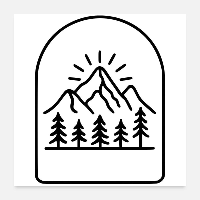 Mountain Poster 60 x 60 cm