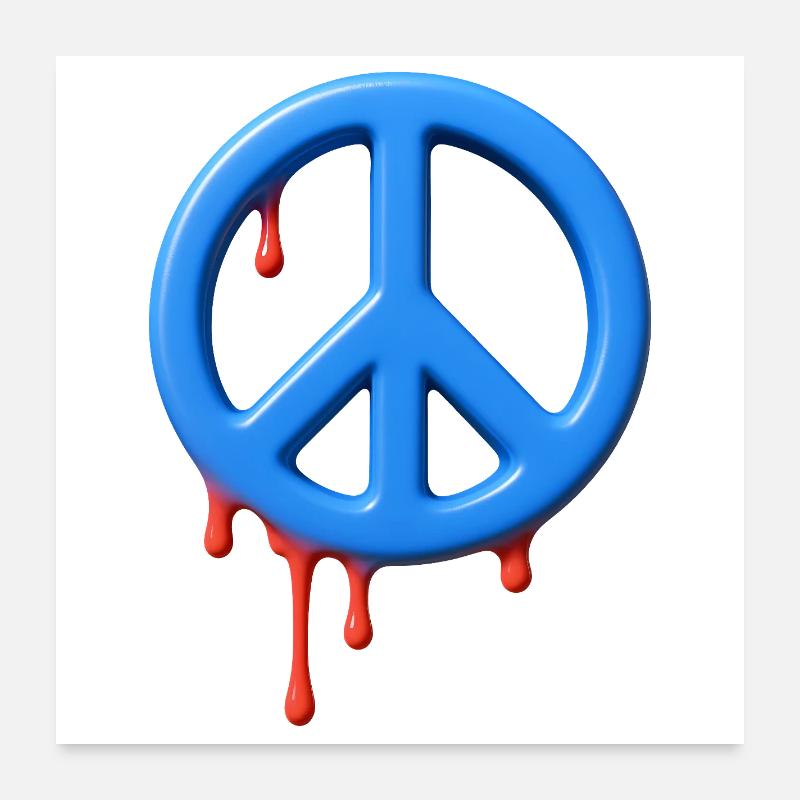 STOP WAR - peace & love Poster 60 x 60 cm