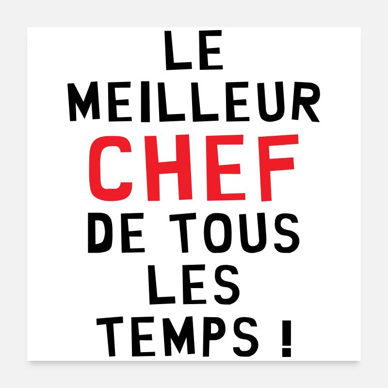 Le Meilleur Chef de tous les temps Poster 60 x 60 cm
