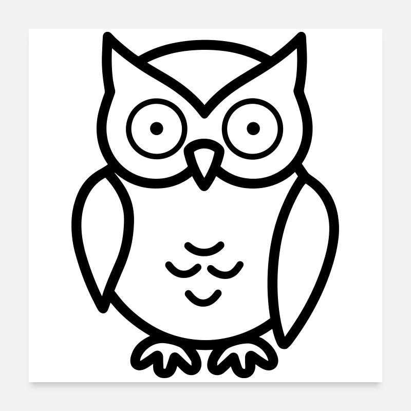 owl Poster 24" x 24" (60x60 cm)