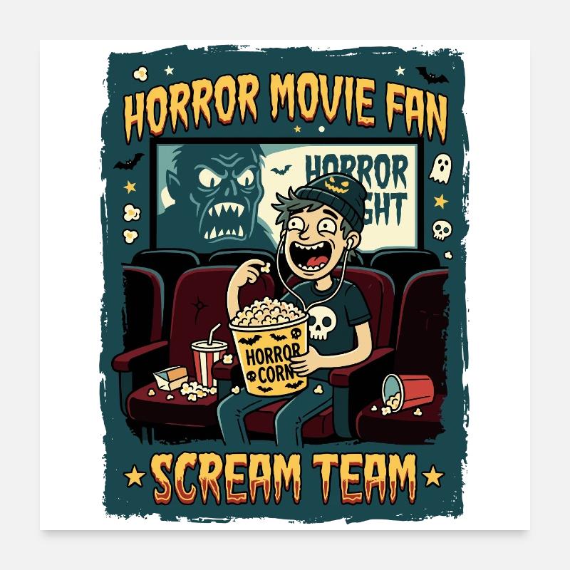 Équipe Scream des fans de films d’horreur Poster 60 x 60 cm