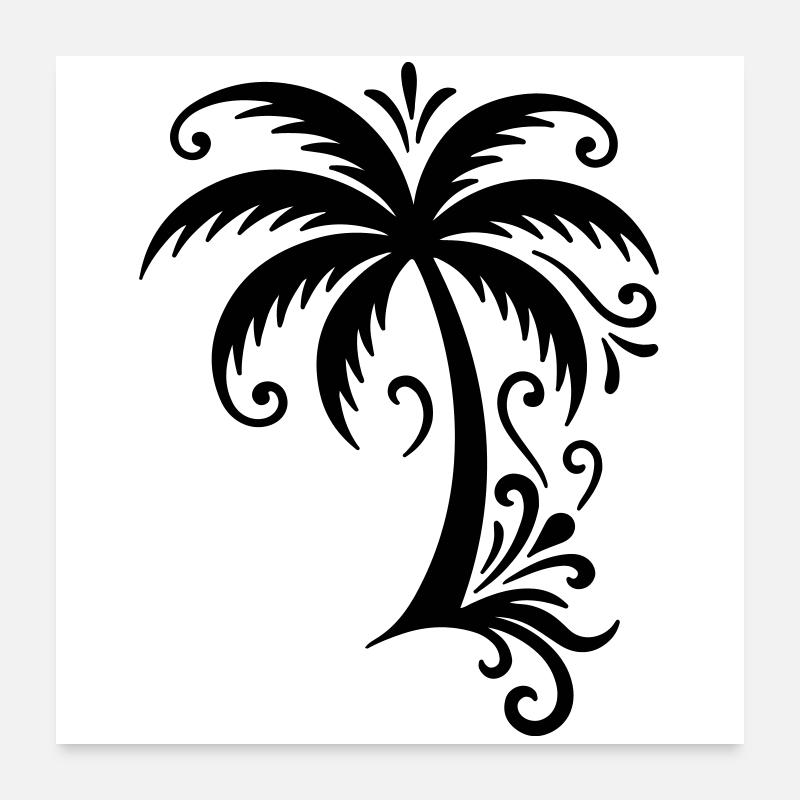 Palme Symbol Strand Poster 60x60 cm