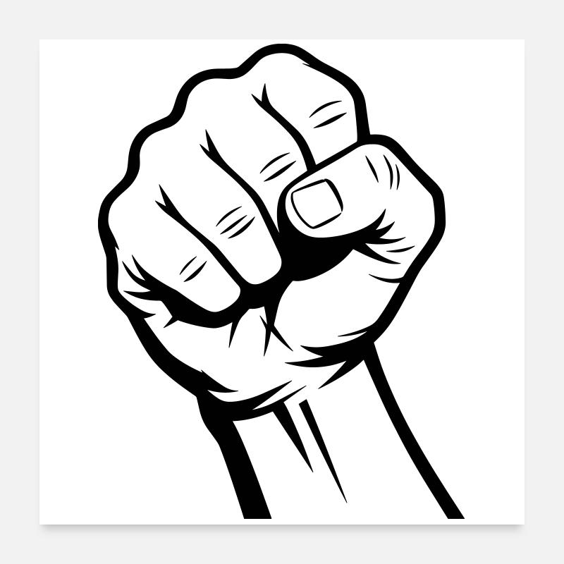 Fist Poster 24" x 24" (60x60 cm)