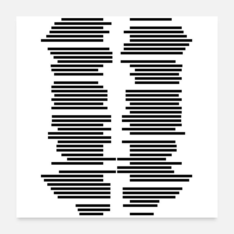 rayures graphique Poster 60 x 60 cm