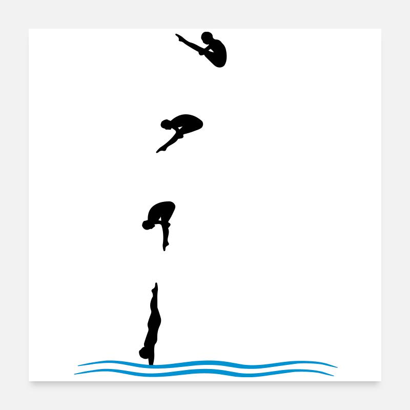 High diving Poster 24" x 24" (60x60 cm)