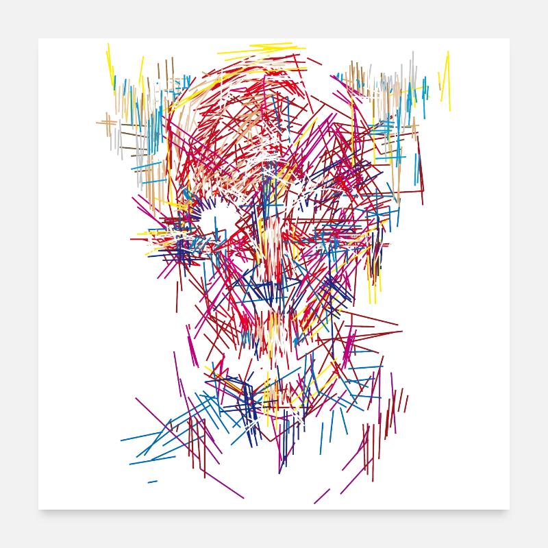 Halloween diable / Résumé Poster 60 x 60 cm