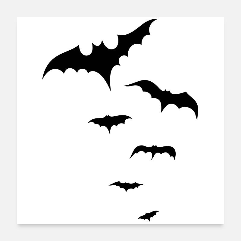 Halloween Fledermäuse, bats Poster 60x60 cm