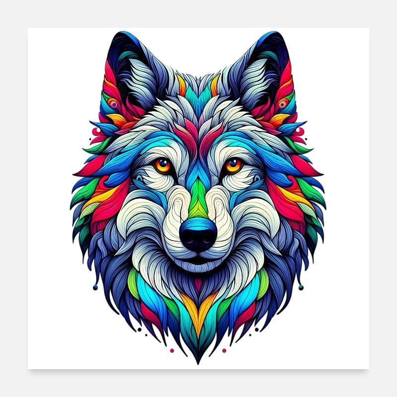 Wolf Poster 60x60 cm