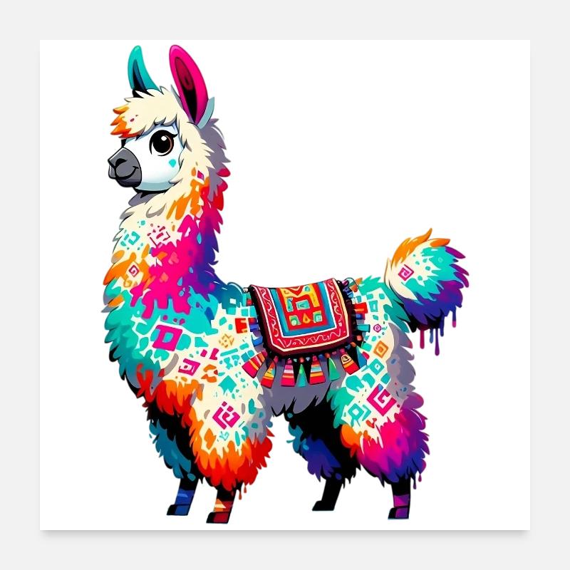 Alpaka Poster 60x60 cm