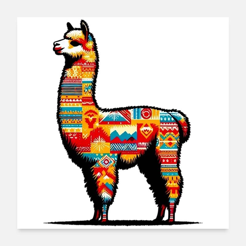 Alpaka Poster 60x60 cm
