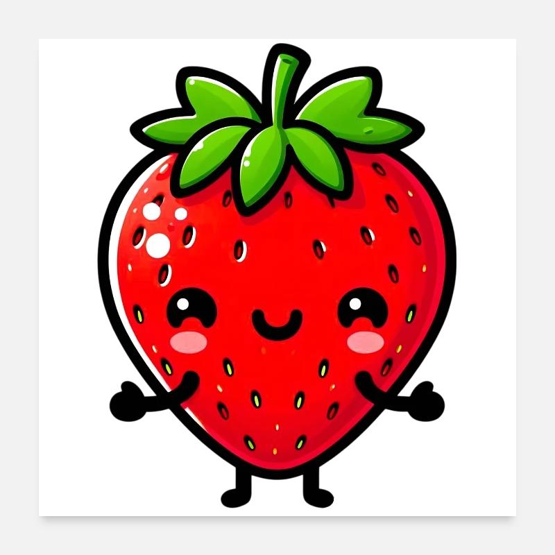 Strawberry Strawberries Poster 24" x 24" (60x60 cm)