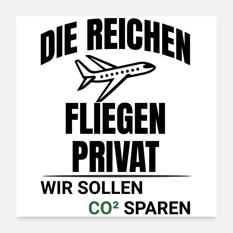 Abstract CO2 Climate Protection Design Poster 24" x 24" (60x60 cm)