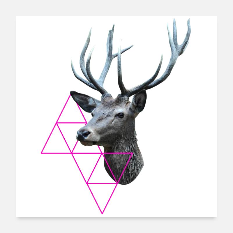Cerf hipster Poster 60 x 60 cm