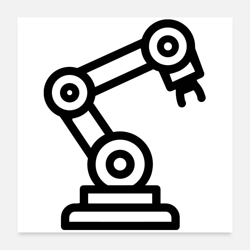 Roboterarm Poster 60x60 cm