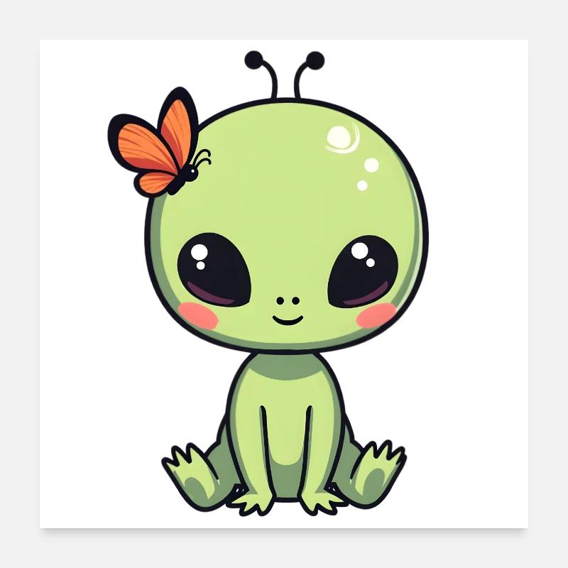 Alien Ausserirdischer Poster 60x60 cm